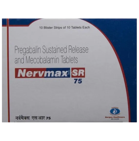 nervmax sr 75mg tablet 10's